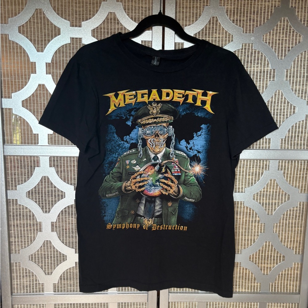 Bay Island Black Megadeth Graphic Tee